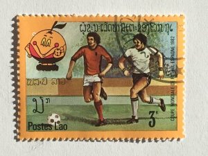 Laos–1982–Single “Soccer” stamp–SC# 381 - CTO