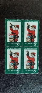 US Scott # 1472; used 8c Christmas from 1972; block of 4; VF centering