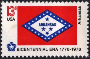 SC#1657 13¢ Bicentennial State Flags: Arkansas Single (1976) MNH