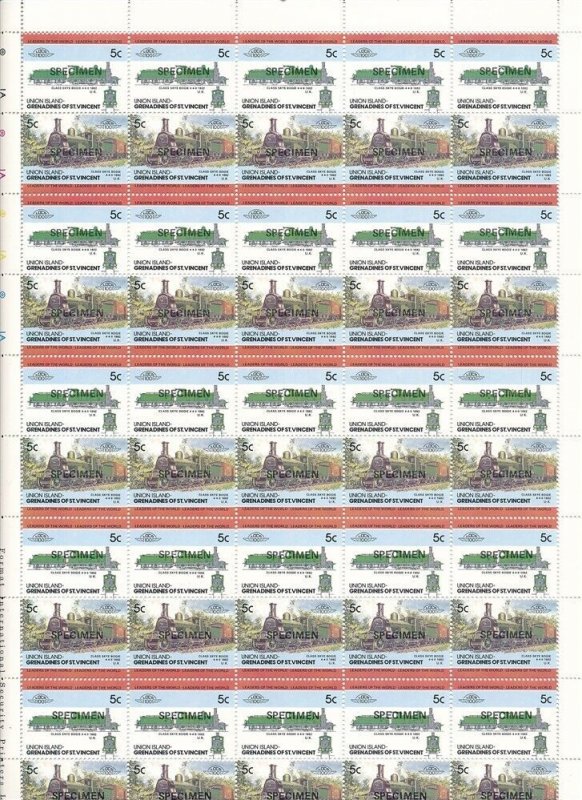 D400727 Trains Locomotives Class Skye Bogie 1882 MNH Specimen Union Island