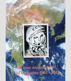 Congo 2011 SPACE Yuri Gagarin s/s Perforated Mint (NH)