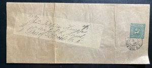 1909 Prague Germany Postal stationery Wrapper  Cover Locally Used