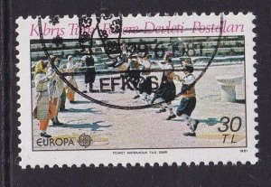 Cyprus  Turkish  #99 cancelled 1981 Europa 30 l  folk dances
