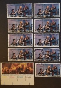 US Scott 1629-31 13c Spirit of 76 1976 Strips Used Stamp Lot T4602