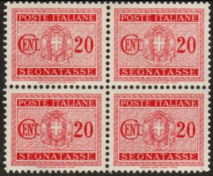 Italy J30 - Mint-NH - 20c Coat of Arms (Blk /4) (1934) (cv $4.00)