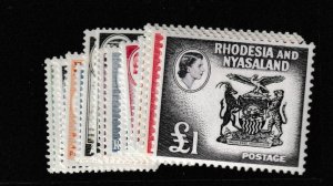 Rhodesia And Nyasaland SG 18-31 MNH (1gbz)