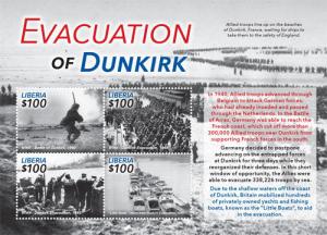 Liberia 2015 - Evacuation of Dunkirk - Sheet of 4 Stamps - Scott #3039 - MNH