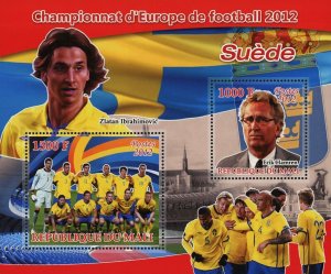 Zlatan Ibrahimovic Stamp Soccer European Championship 2012 Sweden Sov Sheet MNH