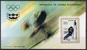 Equatorial Guinea 1976 Mi#Bl.216 INNSBRUCK OLYMPICS GIANT SLALOM S/S MNH