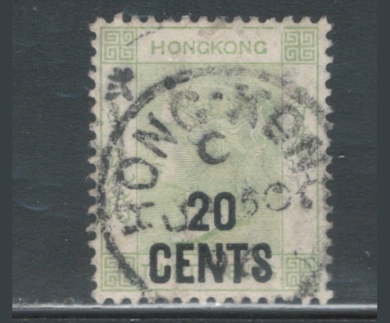 Hong Kong 1891 Queen Victoria 20c on 30c Scott # 61 Used