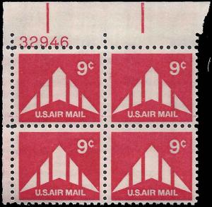 US #C77 9¢ DELTA WING MNH UL PLATE BLOCK #32946 DURLAND $1.00