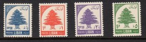 LEBANON - LIBAN SC# 296-299 CEDARS MNH