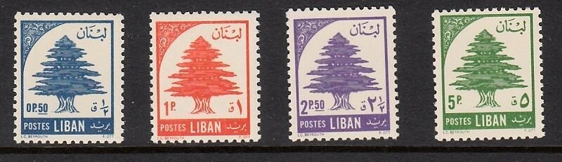 LEBANON - LIBAN SC# 296-299 CEDARS MNH