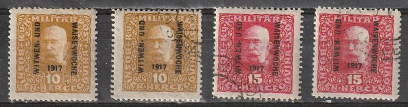 B11-12 Bosnia Mint & Used Semi-Postals