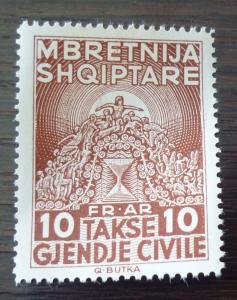 ALBANIA-REVENUE STAMP (MNH) R! albanien stempelmarke fiscal tax usa kosovo M13