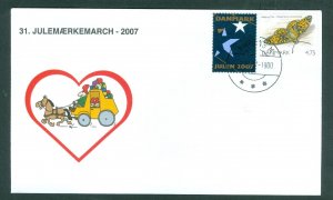 Denmark Cover. 2007.Mail Coach.Nykøb. M. “Christmas Seal Walk# 31.Sc#1389. # 01