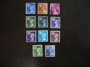 Stamps - Scotland - Scott# SMH1-SMH8, SMH11-SMH13 - Used Part Set of 11 Stamps