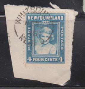 NEWFOUNDLAND Scott # 256 On Piece With Whitbourne Town Cancel