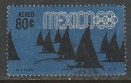 MEXICO C335, 80¢ Sailing 4th Pre-Olympic Set Used VF. (757)