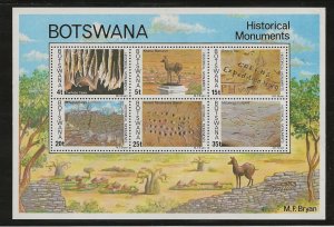 BOTSWANA Sc 187-92+192a NH issue of 1977 - SET+S/S - ANIMALS