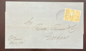 MI) 1880 VENEZUELA, SCHOOLS, CIRCULATED FROM LA GUAIRA TO CARACAS, SIMON BOLIVAR