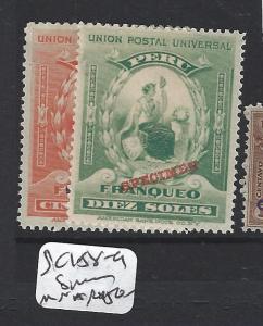 PERU (PP1104B)  SC 158-9  SPECIMEN  MNH