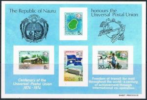 1974 Nauru 111-14/B1b 100 years of UPU 7,00 €