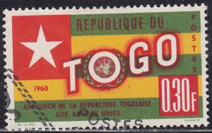 Togo 386 USED 1961 Togo's Admition to the UN .30 Fr