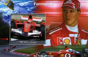 Sao Tome & Principe 2005 FORMULA 1 Schumacher s/s Perforated Mint (NH)