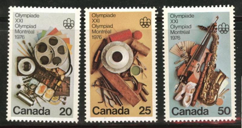 Canada Scott 684-686 MNH** 1975 Olympic Art set