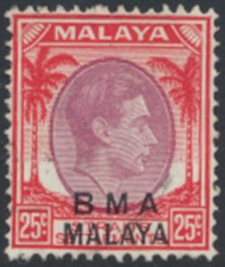 Straits Settlements  OPT BMA Malaya  SC# 266  Used  see details & scans