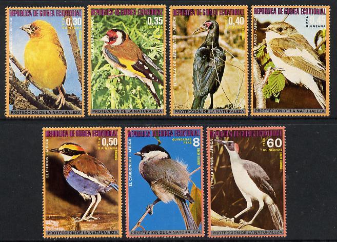 Equatorial Guinea 1976 African Birds perf set of 7 unmoun...