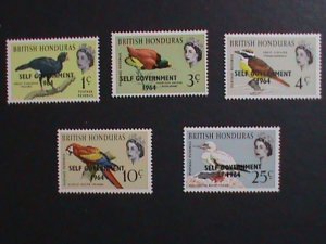 ​BRITISH HONDURAS-1964 SC#182-6 SELF GOVERNMENT-LOVELY BIRDS-MNH-VERY FINE