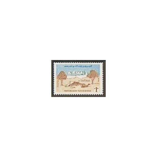 Tunisia 339 block/4,MNH.Michel 517. Camel camp and Mosque,Kairouan,1959.