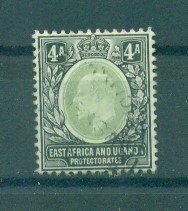 East Africa & Uganda Protectorate sc# 22 (2) used cat val $22.50