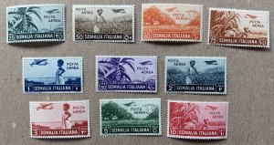 Somalia 1936 Airplanes with Scenes, MNH. SEE NOTE.  Scott C7-C16, CV $128.00