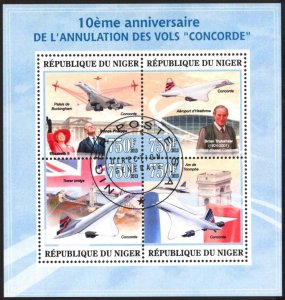Niger 2013 Aviation Concorde Sheet Used / CTO