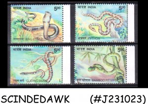 INDIA - 2003 INDIAN SNAKES / REPTILES - 4V - MINT NH