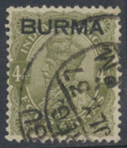 Burma  SC# 9 Used  OPT BURMA see details and scans 