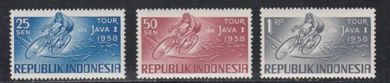 Indonesia # 465-467,  Bicycle Tour of Java,, Mint  NH, 1/2 Cat.