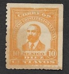 SE)1914 MEXICO  RING TEST PRES. WOOD 10C, MINT