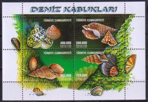 Turkey 2002 Shells Mi.Bl.49 MNH