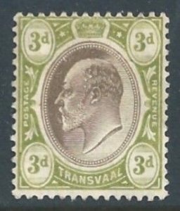 Transvaal #272 MH 3p Edward VII - Wmk. 3