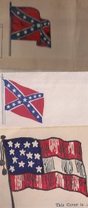 MODERN USAGES OF THE CONFEDERATE FLAG incl 1934 env for PENSION CHECK, 1955 CSA