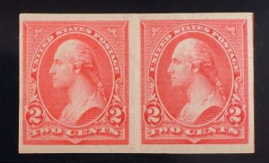 US Scott #267P5 Carmine Washington Proof Stamp paper Imperforate formally 267a