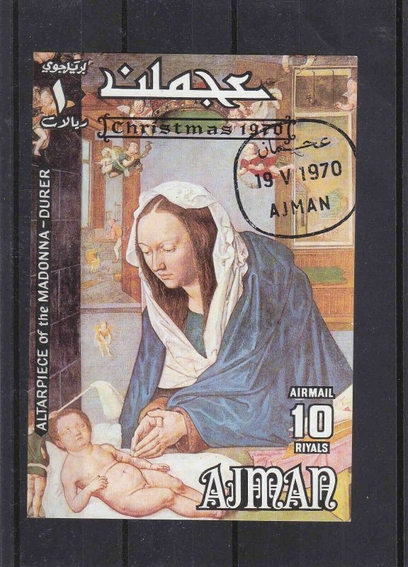 Ajman 1970 used Christmas Souvenir Sheet - Chris 1322