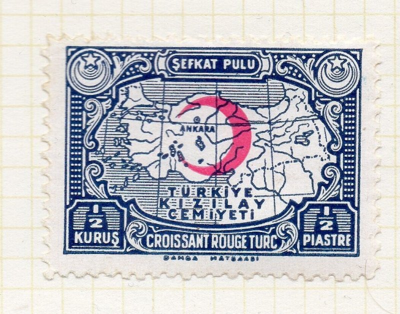 Turkey Crescent Issue Optd 1934/35 Issue Fine Mint Hinged 1/2K. NW-270708