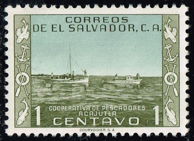 El Salvador #653 Fishing Boats; Used (0.25)