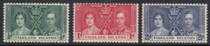 Falkland Islands 81-3 Coronation mnh