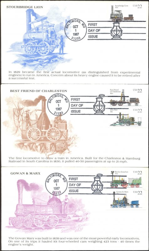 #2362-66 Locomotives KMC FDC Set